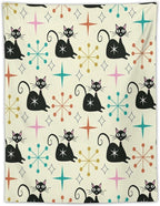 ICMOLYYENLO Abstract Cat Tapestry, Medieval Abstract Atomic Star Cat Vintage Home Wall Hanging Art Tapestry for Bedroom Living Room Dormitory 40x60 Inch