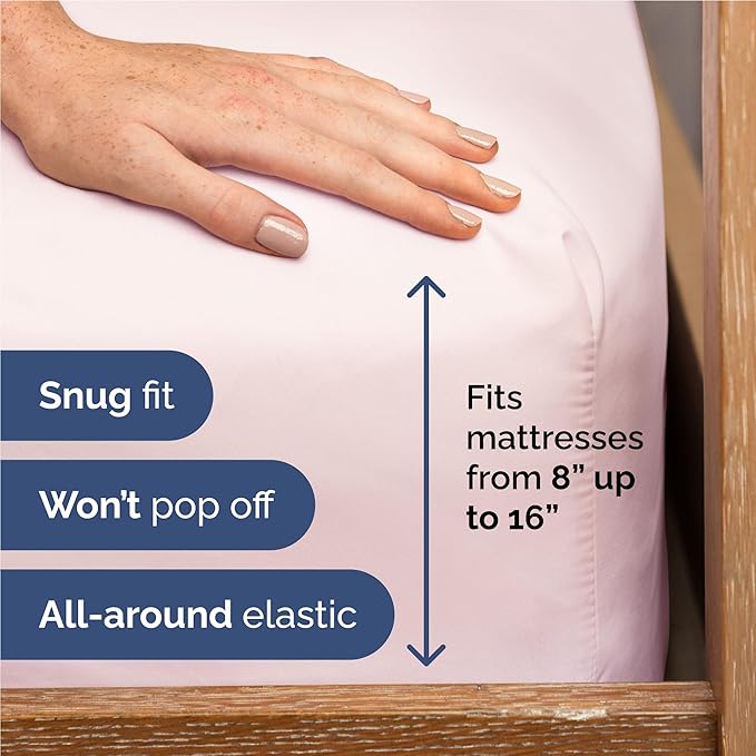 Full Size 4 Piece Sheet Set - Comfy Breathable & Cooling Bed Sheets Set - Hotel Luxury Bedding for Women, Men, Kids, Teens, Boys & Girls - Deep Pockets, Soft, Wrinkle Free - Oeko-Tex - Lavender Pink