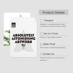 SIGNWIN Poster Bathroom Decor, Wall Art Room Decor Multicolor for Living Room, Bedroom, Office Green Pastel Forest Fern Leaf Collage Nature Garden Illustrations Plant Art Botanical - 12"x16"x4