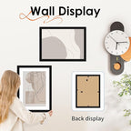 FIXSMITH 10x14 Picture Frame Set of 2, Photo Frame with HD Plexiglass, Display Pictures 8.5x11 with Mat or 10x14 Without Mat, Black Picture Frames Collage Wall Decor, Gallary Wall Frame