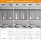 Modern Pendant Light Kitchen Fixture Dimmable LED Chrome Mini Pendant Lighting fo Kitchen Island Bedroom Bedside Table Small Pendant Lights (3-Pack)