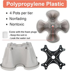 Vertical Planter 7 Tier Stackable Planters Garden Planters Strawberry Herb Flower and Vegetable Planter Indoor Outdoor Gardening Pots with Removable Wheels and Tools 2-Pack