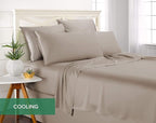 California King Sheets by Pure Bamboo, Genuine 100% Organic Viscose Derived from Bamboo Bed Sheet Set, Soft & Cooling, Double Stitching, Lifetime Quality Promise (California King, Sand)