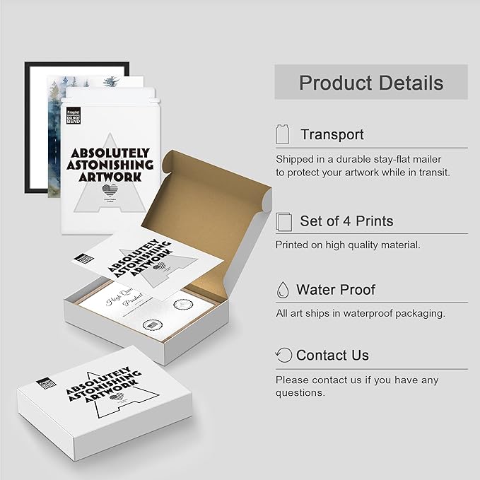 SIGNWIN Framed Poster Green & Teal Watercolor Forest Pine Trees Nature Wilderness Photography Realism Decorative Rustic Cozy Zen for Living Room, Bedroom, Office - 12"x16"x 4 Black