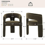 Green Sherpa Dining Chairs Set of 2, Modern Barrel Dining Room Chairs Upholstered Faux Fur Accent Chair with Arms and Round Back for Living Room Kitchen Armchair No Assembly Needed