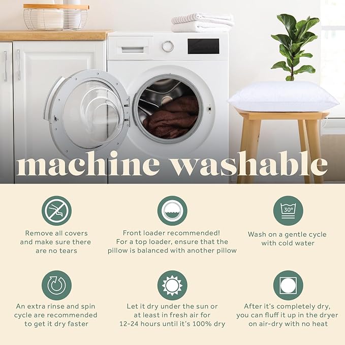 ComfyDown Premium Feather and Down ComfyPlush Supportive Bed Pillow for Sleeping, Luxury Diemend Quilted Cotton Cover, Made in USA, King Size, Medium Firm