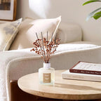 Airkeep Reed Diffuser Set,3.38 fl oz (100 ml) - Moroccan Amber Oil Diffusers with 8 Reed Sticks, Home Fragrance Reed Diffuser for Bathroom Shelf Decor