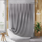 AmazerBath Shower Curtain Liner, 72x72 Grey Shower Liner, Cute Plastic Shower Curtain Liners, Lightweight PEVA Waterproof Gray Shower Curtains for Bathroom with Magnets and 12 Grommet Holes