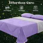 Cooling Comforter Queen Size, Double-Sided Cooling Blanket for Hot Sleepers & Night Sweats, Arc-Chill Q-Max > 0.4 Breathable Ice Blanket, Lightweight Cold Comforter (80''x90'', Purple)