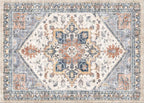 Runner 2x6 Runners for Hallways Runner-Rugs for Bedroom Soft Kitchen Machine Washable Vintage Oriental Floral Medallion Laundry Rug Non Slip Blue Rust