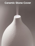 InnoGear Oil Diffuser, 150ML Ceramic Diffuser for Essential Oils Handcrafted Aromatherapy Diffuser Ultrasonic Cool Mist Humidifier with 2 Mist Modes Waterless Auto Off for Room Office, White Base