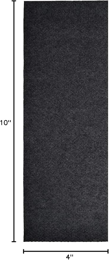 iCustomRug Hallway Runner Rug – 4x10ft Black, Indoor/Outdoor, Non-Slip Rubber Backing, Low-Profile All-Weather Carpet, Non-Shedding & Easy Care, Entryway Mat Ideal for High Traffic Areas