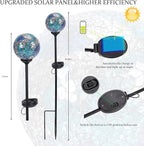 VCUTEKA Mosaic Solar Light, Solar Garden Decorative Lights Outdoor Waterproof LED Pathway Stake Light for Landscape Patio Yard Deck Walkway Decoration, 2 Pack