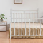 Bed Skirt, Full Size Ruffled Bed Skirt with Split Corners, 14 Inch Drop Dust Ruffle Bed Skirt with Platform, Full -14 Inch, Light Camel