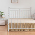 Bed Skirt Queen Size Ruffled Bed Skirts with Split Corners, 12 Inch Drop Dust Ruffle Bed Skirt with Platform - Queen, 12 Inch, Light Camel