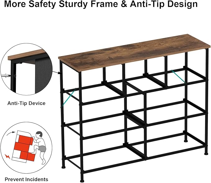 Tohomeor Dresser with Drawers for Bedroom Chest of Drawers Fabric Dresser for Closet,Nursery Entryway Hall Tree TV Stand for Living Room Retro Floral Pattern Drawers Wooden Top (7 Drawers)