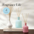 LAFCO New York Reed Diffuser Refill, Marine - 8.4 oz - Up to 4-Month Fragrance Life - Includes Natural Wood Reeds - Free of Dyes & Propellants - Made in The USA