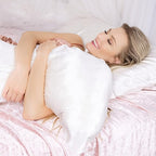 Honeydew Organic Silk Side Pillow Curved Pillowcase - The Ultimate Luxury Pillowcase to Reduce Wrinkles and Improve Skin and Hair Health - King Size (Powdered Sugar White)