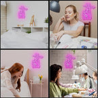 WLHOPE Pink Led Hand Neon Sign for Wall Decor Gesture USB Nail Hand Man Cave Neon Light Sign for Bedroom Home Bar Girls Room Nail Room Salon Party Decor Gift for Women