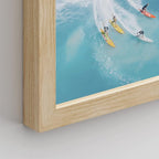 SIGNWIN Framed Ocean Nautical Landscape Wall Art, Set of 4 Surfing Surfboard Aerial View Wall Decor Prints, Nature Wilderness Wall Décor for Living Room, Bedroom - 12"x16" Natural