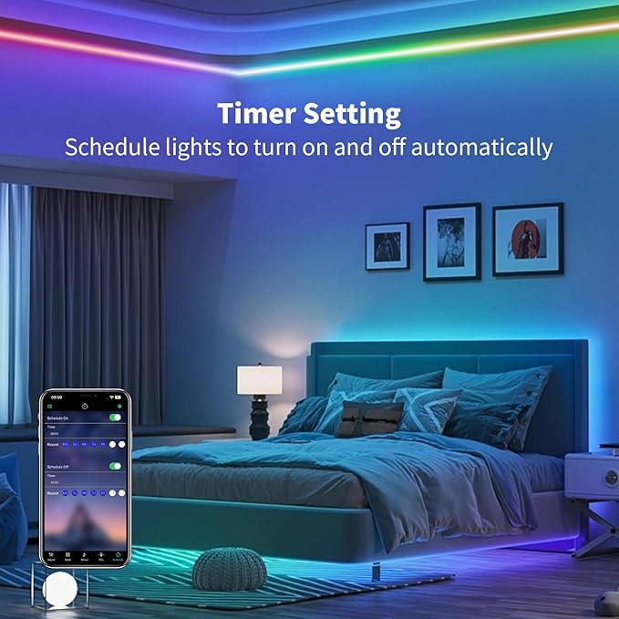 52FT LED Neon RGBIC Lights, LED Lights with RF Remote & APP Control, Flexible IP65 Waterproof Outdoor,Music Sync,DIY Design, 24V LED Strip Lights for Gaming Livingroom Wall Christmas Decor