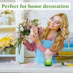 RUCKACE Bud Vases in Bulk 22 Green Glass Small Vases Flower Vase Bulk for Centerpiece Table Wedding Decorations Home Decor Party(Gradient Green 22 Pack)