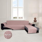 Easy-Going L Shape Sofa Slipcover - Reversible Sectional Couch Cover - Chaise Lounge Cover - Furniture Protector for Pets, Kids & Children - Small, Pink
