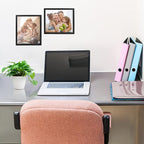 CRUGLA 8x10 Magnetic Picture Frames for Refrigerator 12 Packs, Modified Magnetic Sheet with Self Adhesive Backing, Black 8 by 10 Magnetic Photo Craft Frame Set for Glass Window Door Cubicle