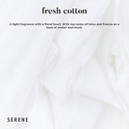 Hidden Label Large Scented Candle, Fresh Cotton, 30oz 3 Wick Huge Candle, Serene Collection Slow Burn Natural Soy Candles for Home Scented