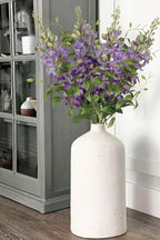 8PCS Purple Delphinium Artificial Flowers with Clematis Greenery Long Stem Flowers 29.5" Dark Purple Artificial Flowers for Wedding Centerpieces Silk Flowers for Home Decor Indoor (Purple)