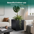 Galvanized Steel Planter Box Black Metal Planter Large Square Indoor Outdoor Planters Cube Steel Heavy Duty Flower Pot 26Inch Powder Coating Modern Commercial Residential for Patio, Deck, Yard, Garden