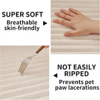 HAOMAIJIA Waterproof Couch Cover for Dogs Washable,Fuzzy Pet Couch Covers for Sofa,Thick Soft Dog Bed Cover Non-Slip Couch Covers for 3 Cushion Couch Sofa Pet Friendly (Off White, 35" x 82")