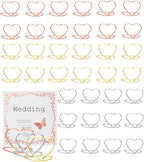 36 Pcs Heart & Table Number Holders - Rust-Resistant Metal Place Card Stands for Weddings, Office & Home Decor(Multicolor)