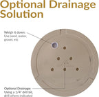 Sunnydaze 19.5-Inch Arabella Large Plant Pot - Polyresin Round Outdoor Planter with Drillable Drainage Holes - 4 Pack - Beige