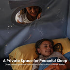 Tiny Land Space Galaxy Bed Tent for Kids – Sleep Bed Canopy with 9 Planets Design, Easy-to-Install Indoor Kids Play Tent, Imaginative Playhouse, Ideal Gift for Boys & Girls – 77" x 40" x 46"