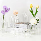 Set of 12 Glass Bud Vases in Bulk,Small Glass Vases for Centerpieces,Keketin Clear Flower Vase Mini Bud Vases for Floral Arrangement,Home Décor,Wedding Party Favors