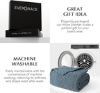 Chunky Chenille Knit Throw Blanket for Couch, Soft Luxurious Moss Stitch Blankets for Bed, Cozy Decorative Farmhouse Knitted Throws for Sofa, Stormy Blue, 50" x 60"