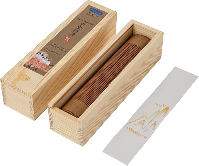 Natural Premium Fragrance,8" Joss Sticks Incense,500 Pieces *45mins,Chinese Classic Handcraft Recipe (Sandalwood 惠安檀香)