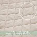 Exclusivo Mezcla Reversible Full Queen Quilt Bedding Set with Pillow Shams, Lightweight Quilts Queen Size, Soft Bedspreads Bed Coverlets for All Seasons - (Brich Beige, 90"x96")