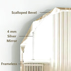 Bathroom Mirrors for Over Sink, Round Frameless Mirrors for Wall, 20x30 Inch Beveled Bathroom Mirror, Bathroom Vanity Circle Mirror for Bedroom Living Room Entryway Home Decor