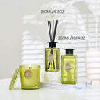 M&SENSE 10.14 oz Large Reed Diffuser Set | White Tea & Sage Scent Oil Diffuser with Sticks | Hotel Collection Non-Toxic Essential Oil |for Bedroom Bathroom Living Room