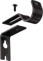 Amazon Basics Adjustable Curtain Rod Wall Bracket Hooks, Set of 2, Dark Bronze (Espresso)