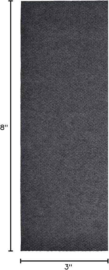 iCustomRug Hallway Runner Rug – 3x8ft Charcoal, Indoor/Outdoor, Non-Slip Rubber Backing, Low-Profile All-Weather Carpet, Non-Shedding & Easy Care, Entryway Mat Ideal for High Traffic Areas