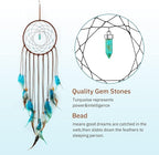 Jetec 3 Pcs Dream Catcher Moon Sun Star Design Handmade Traditional Craft Ornament Wall Hanging Home Decoration Bedroom Wedding Halloween Christmas Decorations(Dark Blue)