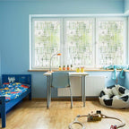 Finnez Frosted Window Film Non-Adhesive, Frosting Privacy Film for Glass Windows, Self Static-Cling Decorative Window Cling for Home Office UV Protection Cross Pattern, 29.5 x 157.4 inches