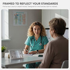 Homeforia 5.5x8.5 Business License Frame White, High End Oak 5.5 x 8.5 Wood Certificate Frames, 5.5by8.5 Document Frames for Wall or Tabletop, Wooden Picture Frames, Tempered Glass, Wall Kit, Set of 1