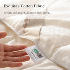 CUDDLE DREAMS Wool Comforter Duvet Insert, 100% Australian Wool Filling with Soft Noiseless Cotton Shell, Natural Warmth (Lightweight for Summer, King)