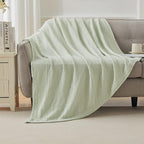 EMME Cotton Blanket Queen Size for Bed Soft Large Muslin Bed Blankets 90"x90" Lightweight Breathable All Season Gauze Blanket, Mint Green