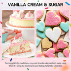 Sweet 16 Birthday Candles for Women - 9 oz Happy Birthday Candle with Vanilla Birthday Cake Scent, Gifts for Women & Men, Friendship Ideas