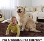 8x10 Ft Extra Large Shag Rugs for Living Room, Ultra Soft Fluffy Furry Area Rugs for Bedroom Indoor Floor, Aesthetic Carpet for Kids Home Decor (Brown)